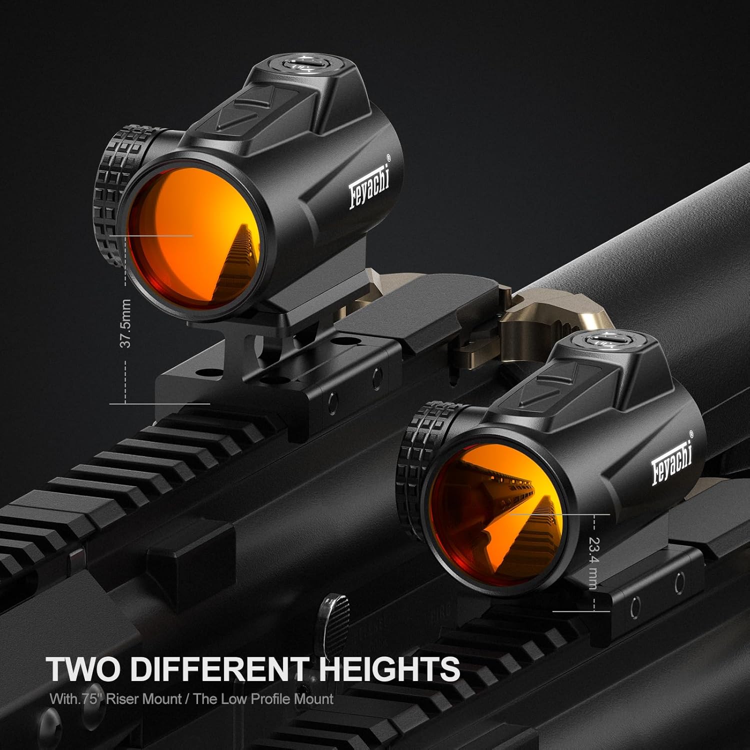 Feyachi V90 2 MOA Red Dot Sights with M37 5X Magnifier Combo Set 1 x 25mm Red Dot and Magnifier Combo Built-in Flip Mount Absolute Co-Witness feyachi Default Title Default Title-