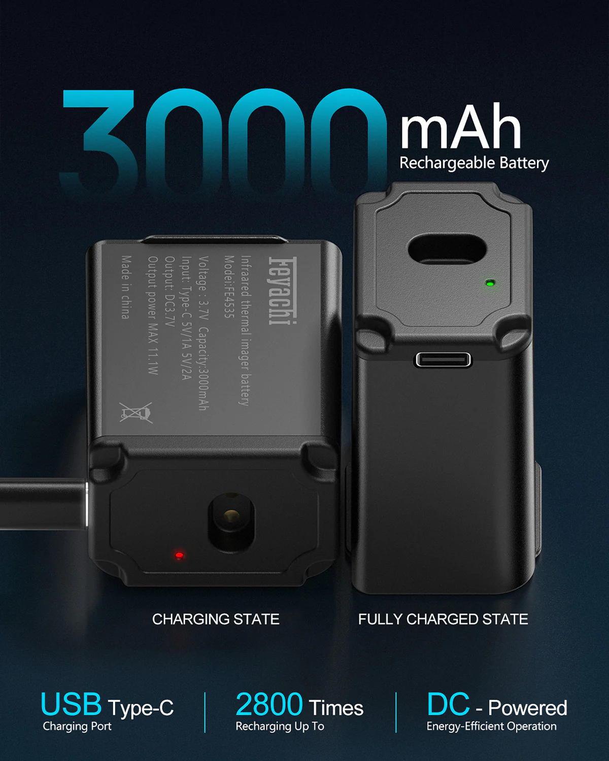 Feyachi TH-46 Thermal Scope 12um 256 x 192 Thermal Imaging Scopes with 25mm Lens for Rifles