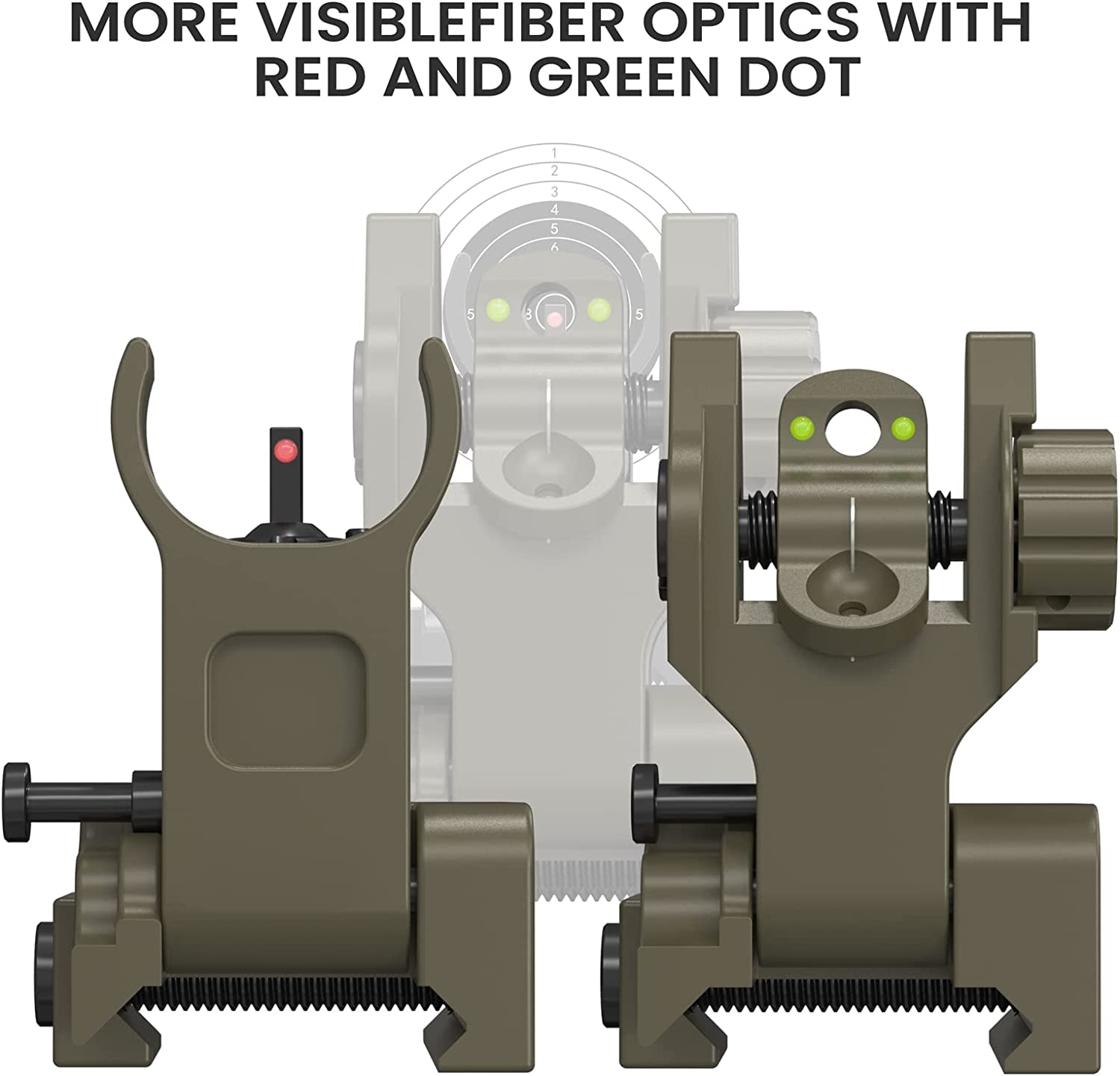 Feyachi S27-SS Fiber Optic Iron Sights - Flip Up Sight Set feyachi Default Title Default Title-