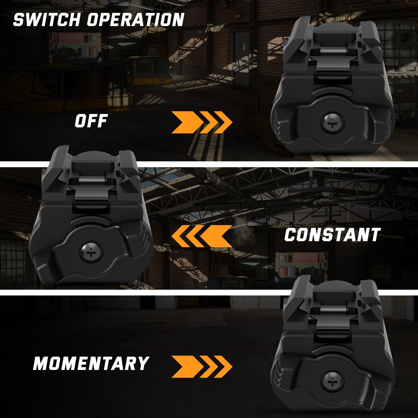 Feyachi HL-20 Tactical Pistol Light - 400 Lumen Rail Flashlight