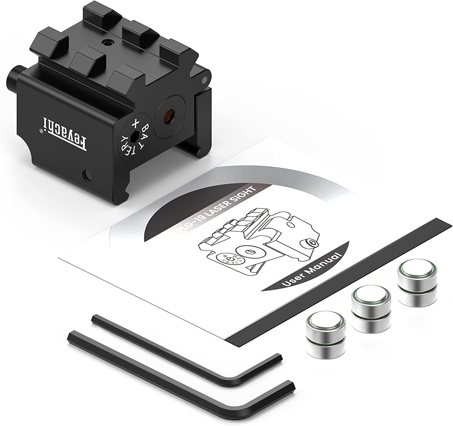 Feyachi PL-19-G Laser Weapon Light - Compact Green Laser for Pistol