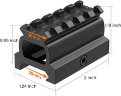 Feyachi RM19 Riser Mount - Picatinny Rail 0.95 inch