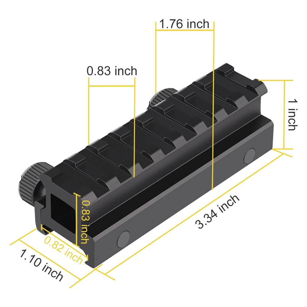 Feyachi RM62 Picatinny Riser Mount - With See Through Hole