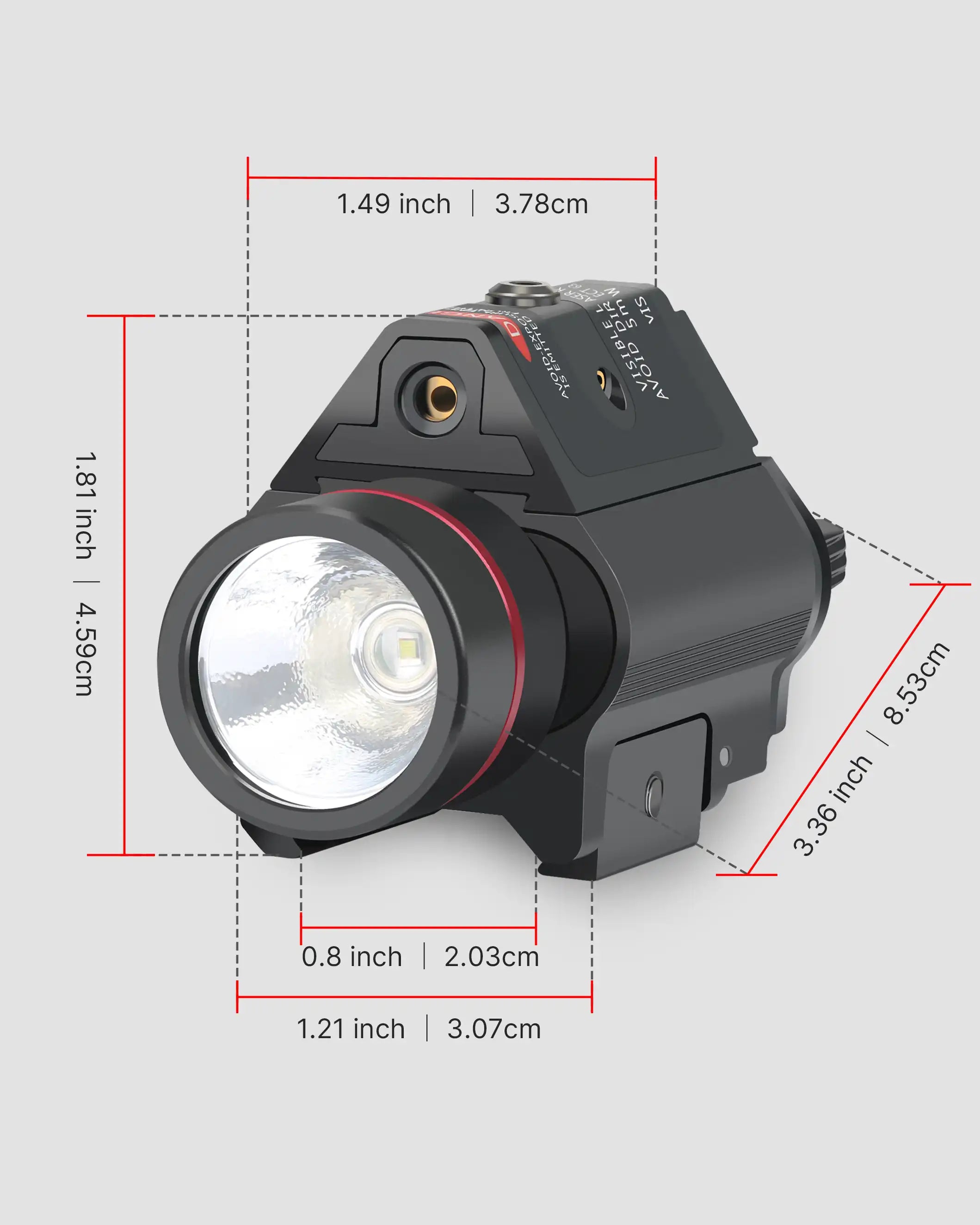 Feyachi LF-38 Red Laser Flashlight Combo - 200 Lumen Tactical feyachi Default Title Default Title-